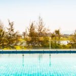 Modern backyard pool installed in Gallatin TN by Uber Pools